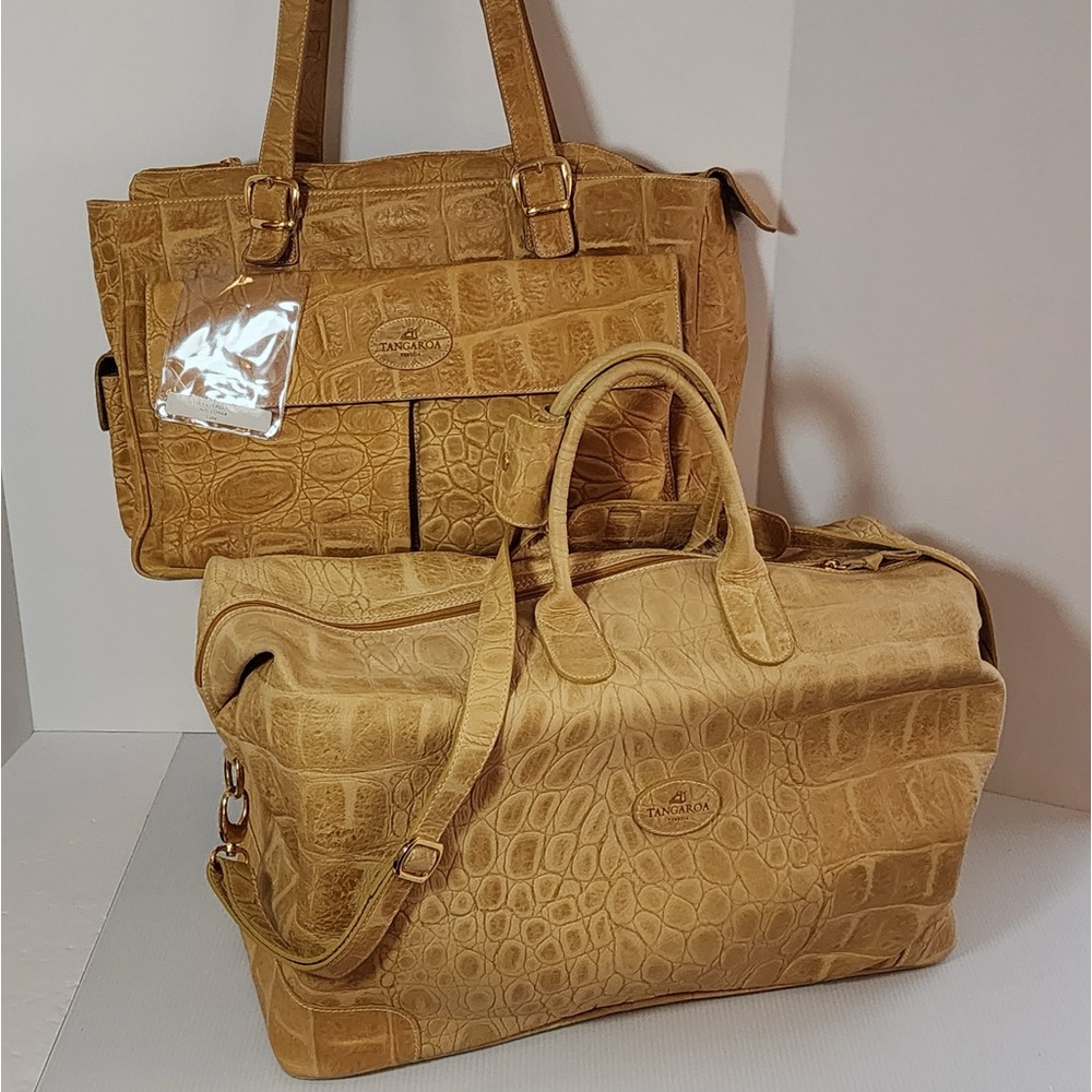 Tangaroa Venezia Terrida Rare Vintage Italy Made Genuine Leather Travel Set NWOT
